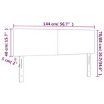 vidaXL Têtes de lit 2 Pièces Gris foncé 72x5x78/88 cm Tissu