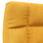 vidaXL Chaise pliable de sol Jaune moutarde Tissu
