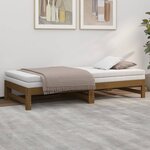 vidaXL Lit coulissant Marron miel 2x(90x190) cm Bois de pin massif