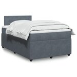 vidaXL Sommier à lattes de lit et matelas gris foncé 120x190cm velours