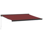 vidaXL Auvent manuel rétractable bordeaux 400x300 cm