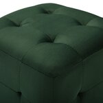 vidaXL 2 Pièces Poufs Vert 30 x 30 x 30 cm Tissu velours