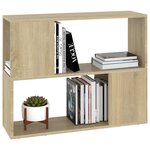 vidaXL Meuble TV Chêne sonoma 80x24x63 cm Aggloméré