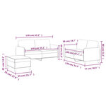 vidaXL Ensemble de canapés 3 Pièces avec coussins Gris foncé Tissu