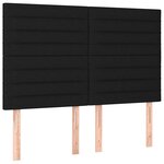 vidaXL Sommier à lattes de lit avec matelas Noir 140x200 cm Tissu