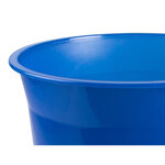 Corbeille papier q-connect plastique resistant 13l       275x285mm coloris bleu        translucide