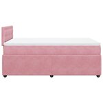 vidaXL Sommier à lattes de lit avec matelas Rose 120x200 cm Velours