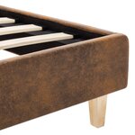 vidaXL Cadre de lit marron similicuir daim 90x200 cm