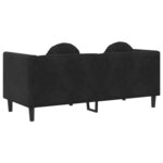 vidaXL Canapé avec coussins 2 places noir velours