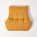 Coussin lombaire ergonomique en coton  Jaune moutarde - HOMESCAPES