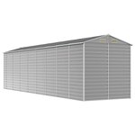 vidaXL Abri de jardin gris clair 191x725x198 cm acier galvanisé