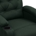 vidaXL Fauteuil de massage Vert foncé Tissu