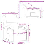 vidaXL Fauteuil inclinable électrique vert foncé tissu