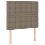 vidaXL Sommier à lattes de lit avec matelas Taupe 120x200 cm Tissu