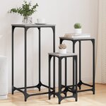vidaXL Tables d’appoint gigognes 3 Pièces sonoma gris bois d'ingénierie
