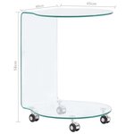 vidaXL Table basse 45x40x58 cm Verre trempé
