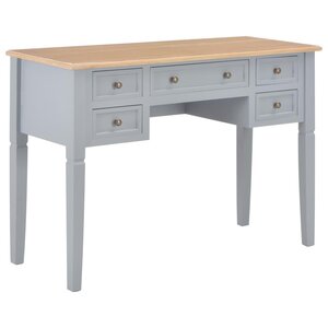 Bureau table meuble travail informatique gris 109 5 cm bois 0502121