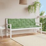 vidaXL Coussins de banc jardin lot de 2 motif de feuilles tissu Oxford
