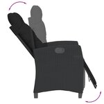vidaXL Ensemble à manger de jardin avec coussins 3 Pièces Noir