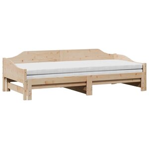 vidaXL Lit de jour avec lit gigogne 90x190 cm bois de pin massif