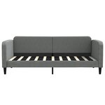 vidaXL Lit de jour avec gigogne et tiroirs gris foncé 90x190 cm tissu