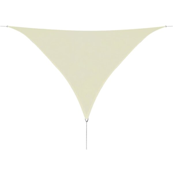 vidaXL Parasol en PEHD triangulaire 3 6x3 6x3 6 m Crème