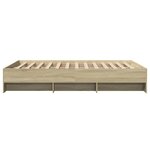 vidaXL Cadre de lit sans matelas chêne sonoma 120x190 cm