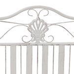 vidaXL Banc Blanc Métal 103 5 x 59 x 89 cm Durable Banc d'extérieur