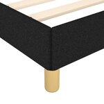 vidaXL Cadre de lit avec tête de lit Noir 120x200 cm Tissu