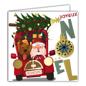 Carte Joyeux Noël avec Enveloppe Blanche 15x15cm