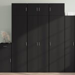 vidaXL Armoire de rangement noir 70x42 5x225 cm bois d'ingénierie