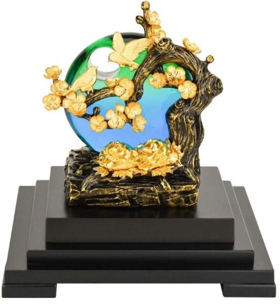 Pièce de monnaie en Cupronickel - Or g Millésime 2024 Miniature with Glass AUSPICIOUS MAGPIE WITH PEONY