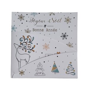 Carte De Voeux - Carte 3 Volets Farandole - Joyeux Noël Bonne Année