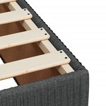 vidaXL Cadre de lit gris foncé 120x190 cm tissu