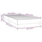 vidaXL Cadre de lit Gris clair 90x190 cm Velours