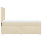 vidaXL Sommier à lattes de lit avec matelas Crème 80x200 cm Tissu