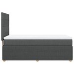 vidaXL Sommier à lattes de lit avec matelas Gris foncé 80x200 cm Tissu