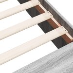 vidaXL Cadre de lit sonoma gris 120x190 cm bois d'ingénierie