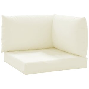 vidaXL Coussins de palette lot de 3 blanc crème tissu oxford