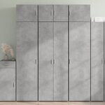 vidaXL Buffet haut gris béton 70x42 5x185 cm bois d'ingénierie