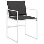 vidaXL Ensemble à manger de jardin avec coussins 9 Pièces blanc textilène