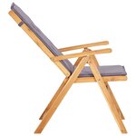 vidaXL Chaises inclinables de jardin 2 Pièces Marron Bois solide d'acacia