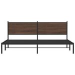 vidaXL Cadre de lit en métal sans matelas chêne marron 200x200 cm