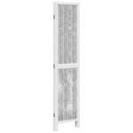 vidaXL Cloison de séparation 4 panneaux blanc bois de paulownia massif