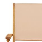 vidaXL Chaises de jardin pliantes lot de 4 beige tissu et bois massif