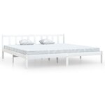 vidaXL Cadre de lit Blanc Bois de pin massif 200x200 cm