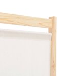 vidaXL Cloison de séparation 4 panneaux Crème 160x170x4 cm Tissu
