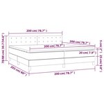 vidaXL Sommier à lattes de lit et matelas Bleu foncé 200x200cm Velours