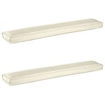 vidaXL Coussins de palette pour banc 2 Pièces Crème 200x40x8 cm Tissu Oxford