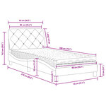 vidaXL Lit avec matelas bleu 90x200 cm velours